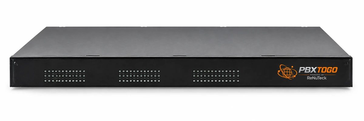 Front view of a rack-mount analog VoIP gateway with 72 FXS ports